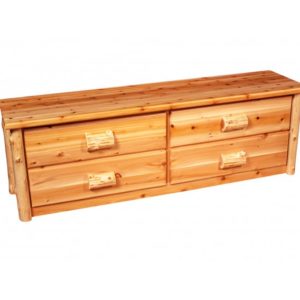 rustic cedar blanket chest with four drawers