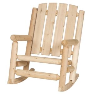 log outdoor rocking chair