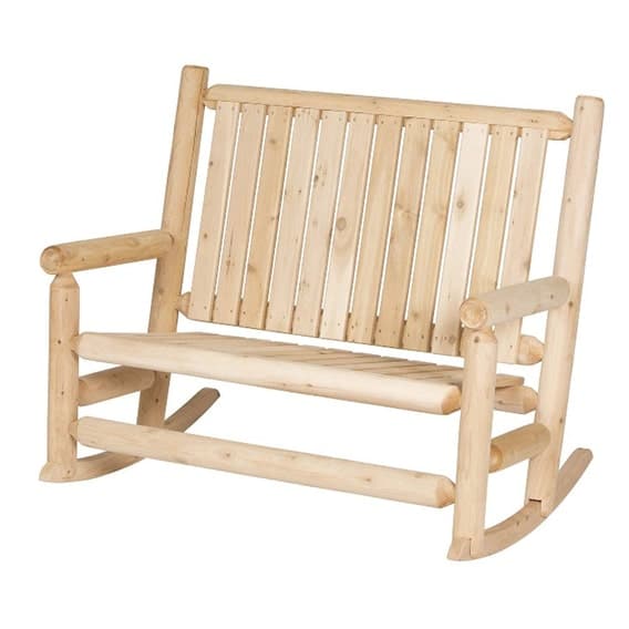 log double rocking chair