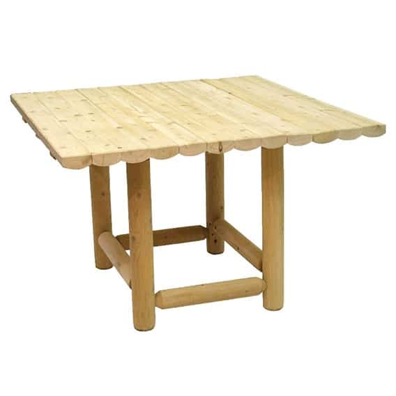 square cedar dining table