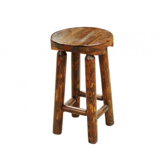 dark brown log bar stool